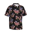 thumbnail image 3 of Xecao Bouquet print Hawaiian shirt - a stylish short-sleeve button-down for men, perfect for casual beach and tropical outings., 3 of 9