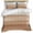 Brown, variant on Black White Ombre Bedding 3 Piece Duvet Cover Set Twin Size, Vintage Minimalism Abstract Stripes Soft Microfiber Comforter Cover with Zipper Closure & Pillowcases, Wrinkle & FadeResistant Quilt Cover