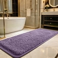 thumbnail image 4 of Ouuluon Bathroom Rugs Soft Absorbent Non Slip Bath Mat, Purple Washable Modern Floor Mat for Bathroom Laundry Room Bedroom Hallway Home, 4 of 7