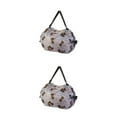 thumbnail image 3 of Wweixi Polyester Foldable Storage Bags For Travel Pack Smart Travel Light Waterproof Space-saving Beach Bag Brown puppy 2Set, 3 of 6