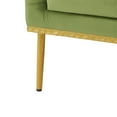 thumbnail image 4 of Christopher Knight Home Modern Velvet Arm Chair, Reading Accent Single Sofa with Curved Arms & Iron Frame, Green, 4 of 9