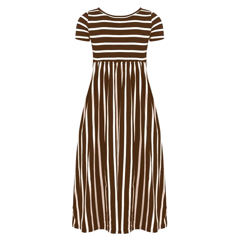 fit and flare striped dress The Miter of Fact Fit & Flare Dress in Primary Stripe, Size 2X main image 1