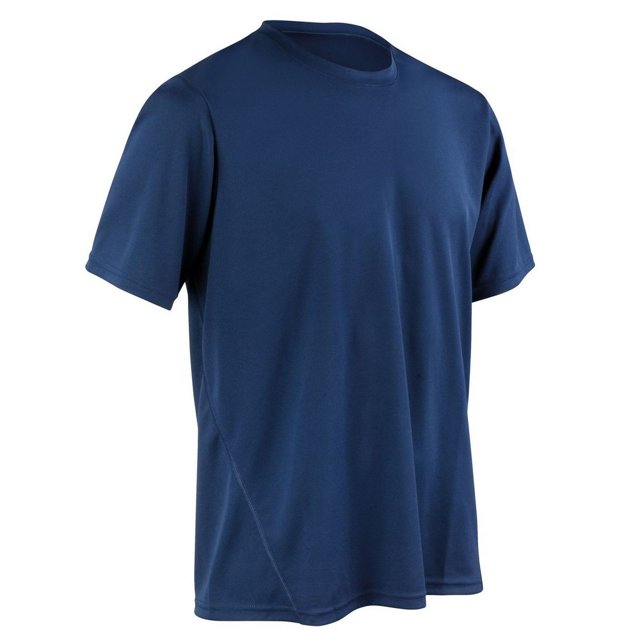 Spiro - Camiseta de deporte transpirable de manga corta para hombre - Ideal Running/Gym y otros deportes (Azul marino)