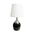 thumbnail image 6 of 25" Black and Silver Gourd Table Lamp With White Tapered Drum Shade, 6 of 6