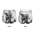 thumbnail image 5 of Vsdgher Yak Print Women's Running Double Layer Shorts High Waisted with Pockets Elastic Yoga Workout Athletic Gym Sports, 5 of 8