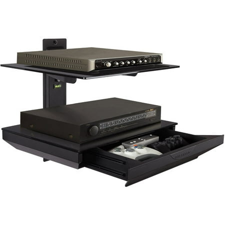 Atlantic 2-Tier AV Component Shelf with Drawer (Best Electronic Components Store)