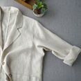 thumbnail image 5 of Baberdicy Women's Linen Blazer Jacket Lightweight Linen Suit Jacket for Women - Casual Long Sleeve Open Front Blazer - Spring Summer Office Coat (S-XXL) (Beige | L), 5 of 6