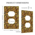 thumbnail image 3 of Daiia Vintage Sunflower and Corn Autumn Pattern Decorator Wall Plate Child Safe Outlet Cover, Switch and Outlet Covers,Size 1-Gang 5.0" x3.0" , Polycarbonate Thermoplastic-Style S, 3 of 6
