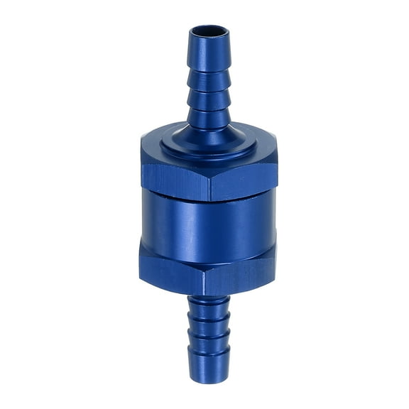 6mm (1/4") Fuel Check Valve, Non-Return Inline One Way Check Valve, Blue