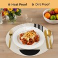 thumbnail image 3 of Abstract Geometric Round Braided Placemats Set of 8, Modern Minimalist Black Line Circle Beige Heat Insulation Place Mats Washable Non-Slip Table Mats for Kitchen Dining Party, 13 Inches, 3 of 9