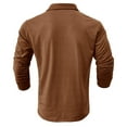 thumbnail image 5 of UVEASISHA Outdoor Sports Polos Shirts for Men Fall Casual Long Sleeve Golf Shirts Lightweight Stretch Slim Fit Workout Shirt Solid Color Button Golf Poloss with Pocket Sales Today,Khaki,2XL, 5 of 8