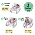 thumbnail image 3 of Ingenuity Keep Cozy 3-in-1 Baby Bouncer Seat & Infant to Toddler Rocker - Lily (Pink), 3 of 9