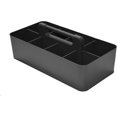 thumbnail image 3 of Portable Caddy Organizer - Stackable Plastic Caddy with Handle | Desk, Makeup, Dorm Caddy, Classroom Art Organizers (Made In Usa) (Ivory/Gray/Royal Purple/Black), 3 of 9