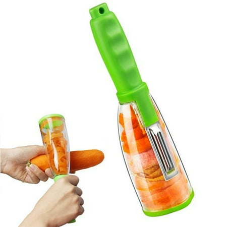 

FZFLZDH Fruit Peeler with Container Stainless Steel Multi-function Storage Type Peeling Knife with Barrel Vegetable and Fruit Peeler for Veggies and Fruits