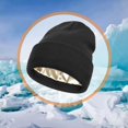 thumbnail image 4 of Gorro de invierno para hombre, elegante, suave, , informal, ligero, gorro de punto de otoño para , pesca al aire libre, senderismo, Negro Yinane Gorro de invierno, 4 of 8