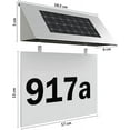 thumbnail image 4 of Outdoor Solar Address Plaque, Stainless Steel Illuminated House Number Signs with Dusk to Dawn Sensor for Easy Visibility, White, 4 of 5