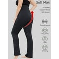 thumbnail image 6 of DDLUYY Womens Plus Size Flare Legging High Waist Yoga Pants Workout Active Wear Stretch Bootcut Pants with Pocket 3-Pack, 6 of 7
