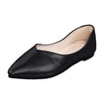 thumbnail image 5 of Flat Shoes for Women Pointed Toe Comfortable Business Casual Work Shoes Dressy Leather Slip on Comfy Footbed Walking Shoes Black Size 9, 5 of 5
