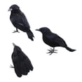 thumbnail image 4 of Decoración de cuervos de Halloween Macarena cuervos con plumas negras, 4 of 8