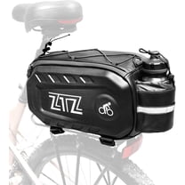 ZTZ 2025 Upgraded Biking Universal Bike Bags - 10L/17L Hard Shell Bike Bag with Perfect Size and Made of 100% PU & EVA, Bike Rack Bag with Reflector, Hand Strap for Commuter Travel Outdoor