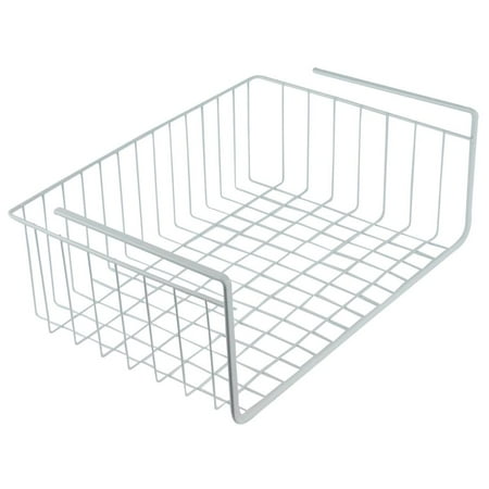 Southern Homewares White Wire Under Shelf Storage Organization Basket, 15"