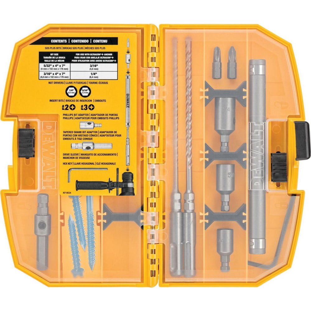 Dewalt - DW5366 - 10-PC SDS Plus Hex Hammer Drill Bit Set