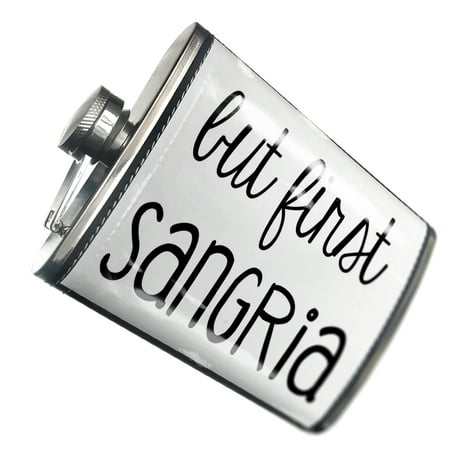 

NEONBLOND Flask But First Sangria Funny Saying