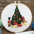 thumbnail image 1 of DIY Christmas Embroidery Kit for Beginners - Practice DIY Needlepoint Project for Handmade Holiday Tree Decorations, 1 of 3