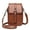 Brown, variant on BadPiggies Crossbody Wallet Bag for Women, Compact Travel Size Cell Phone Holder Purse Vegan Leather - Brown