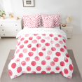 thumbnail image 2 of Manfei Cute Polka Dots 7-Piece Twin Bedding Sets,Geometric Circular Pattern Bedding Comforter Set,Pink White Sheet Sets For Girls Kids,Breathable Home Decor Reversible, 2 of 8