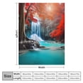 thumbnail image 4 of Pratyus Waterfall Tree Red Leaves Flannel Throw Blanket for Couch Sofa Bed All Seasons, Soft Plush Blanket  Excellent Hand Feel 40x50in, 4 of 6