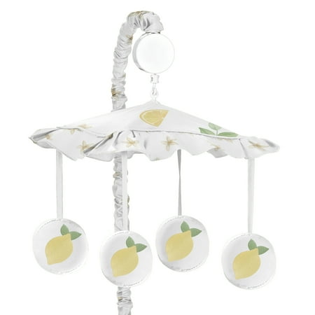 UPC: 0846480084792 | Yellow Green Lemon Floral Musical Crib Mobile by Sweet Jojo Designs