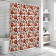 thumbnail image 6 of Fall Orange Pumpkin Shower Curtain, Waterproof Shower Curtains for Bathroom, Thanksgiving Maple Autumn Pine Cone Washable Fabric Bathtub Curtain Set Bath Decor with 12 Hooks Stall 36"x72", 6 of 8