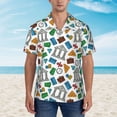 thumbnail image 4 of Balery Art Of Livings Print Men's Hawaiian Shirts Short Sleeve Beach Shirt Relaxed Fit Vacation Button Down Shirts-Large, 4 of 9