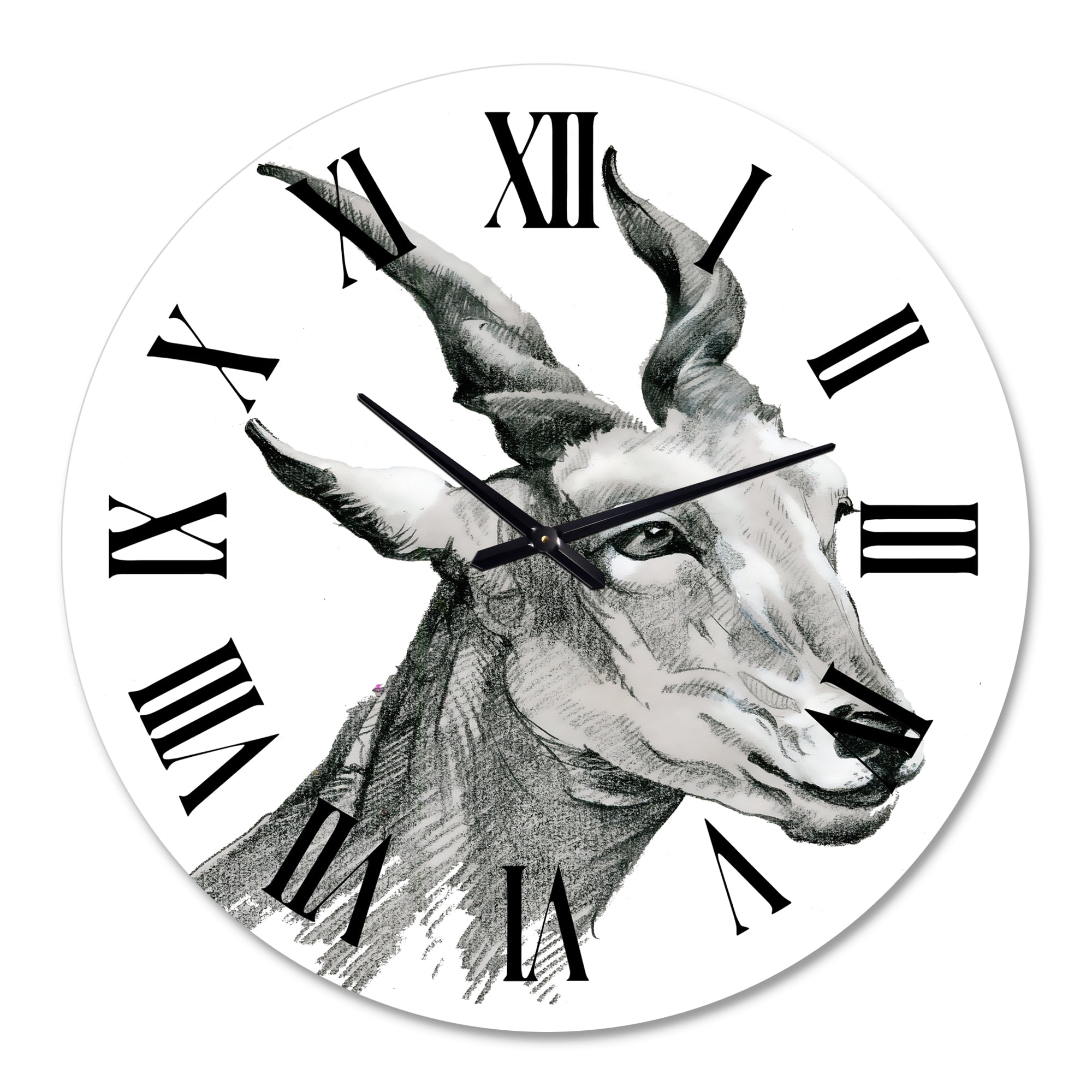 Designart 1 in Quartz Farmhouse Wall Clock