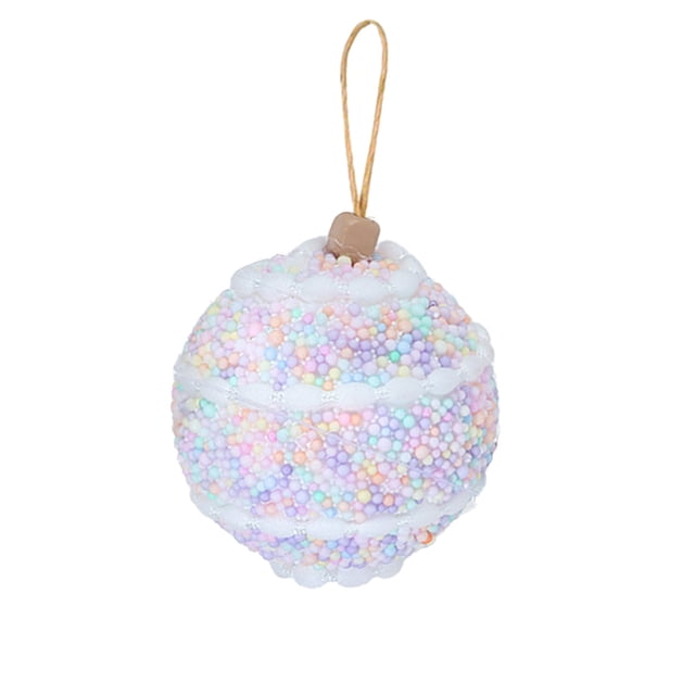Adorno De Espuma Para Árbol De Navidad Adorno navideño de espuma de macarrón, 3 unidades, 3,15 pulgadas, para árbol de Navidad JASKFLY