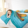 thumbnail image 3 of Manfei Cartoon Capybara Twin Comforter Sets,Natural Scenic Pattern Bedding Set,Blue,Reversible,2-Piece,1 Comforter and 1 Pillowcase, 3 of 7