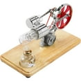 thumbnail image 2 of Stirling Engine Motor Kit Steam Heat Electricity Power Generator with LED Light Educational Hot Air Stirling Engine Motor Model Learning Science Experiment Toys for Kids Students, 2 of 9