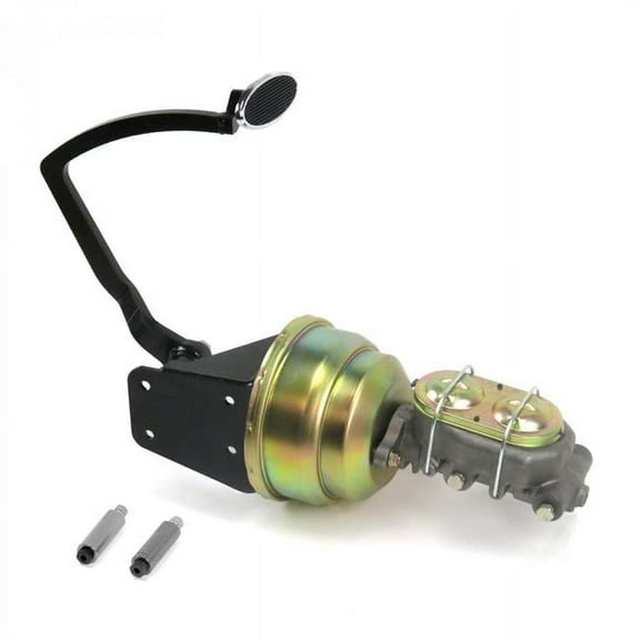 32 Ford 8 in. Single Brake Pedal Kit Drum & Drum Small Oval Chrome Pad