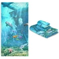 thumbnail image 7 of SKYSONIC 3 Pack Towel Underwater Scenery Cotton Bath Towel Set (1 Bath Towel, 1 Hand Towel, 1 Washcloth) for Bathroom, Super Soft and Quick Dry Towels, 7 of 7