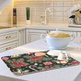 thumbnail image 6 of Yayeee Dish Drying Mat for Kitchen Counter 16"x18" Microfiber Absorbent Pad, Black Christmas Holly, 6 of 7