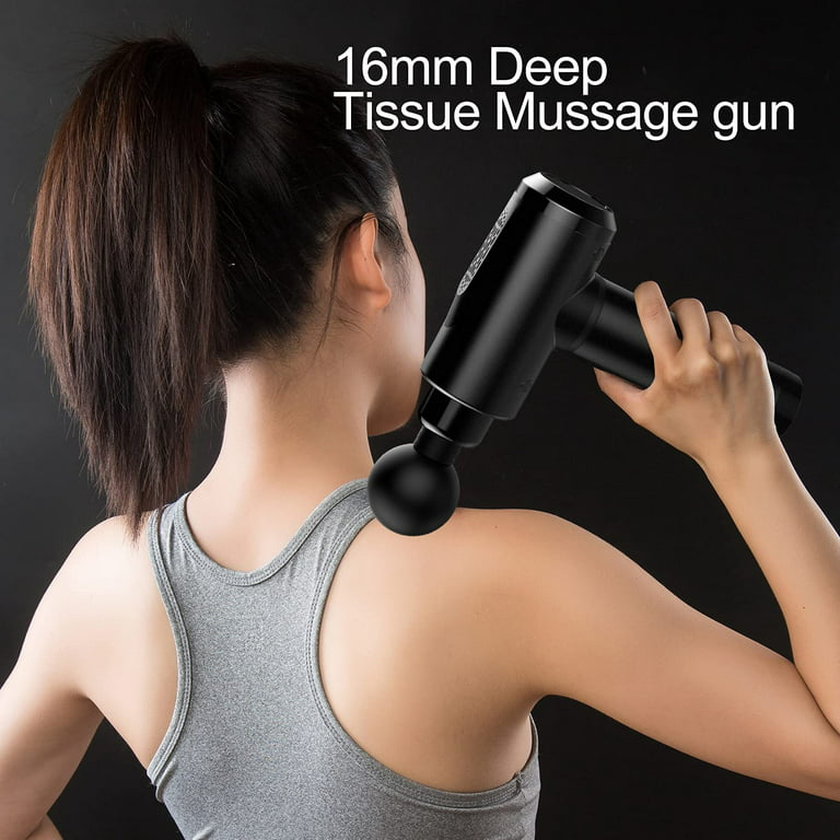 Massage Gun Deep Tissue Percussion Muscle Massager for Athletes,Handheld  Body Back Muscle Massager with 10 Massage Heads and LCD Touch Screen 