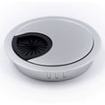 thumbnail image 1 of Jetland Desk Grommet for Wire Organizer - Matte Silver, 2-3/8" Hole, GMS60, 2-Pack, 1 of 4