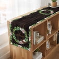 thumbnail image 6 of Table Runners 90 Inches Long Dress Scarves, Spring Botanical Farmhouse Coffee/Dining/Kitchen Table Runner for Living Room, Garden Birds Floral Leaves Brown Wood 13x90 Inch, 6 of 9