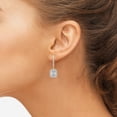 thumbnail image 3 of Diamond Dangle Earring| 4 Ct IGI Certified Emerald Shape Lab Grown Diamond Dangle | 18K Yellow Gold | Freyde Double Halo Lab Diamond Earring| Prong Setting | FG-VS1-VS2 Quality | Friendly Diamonds, 3 of 6