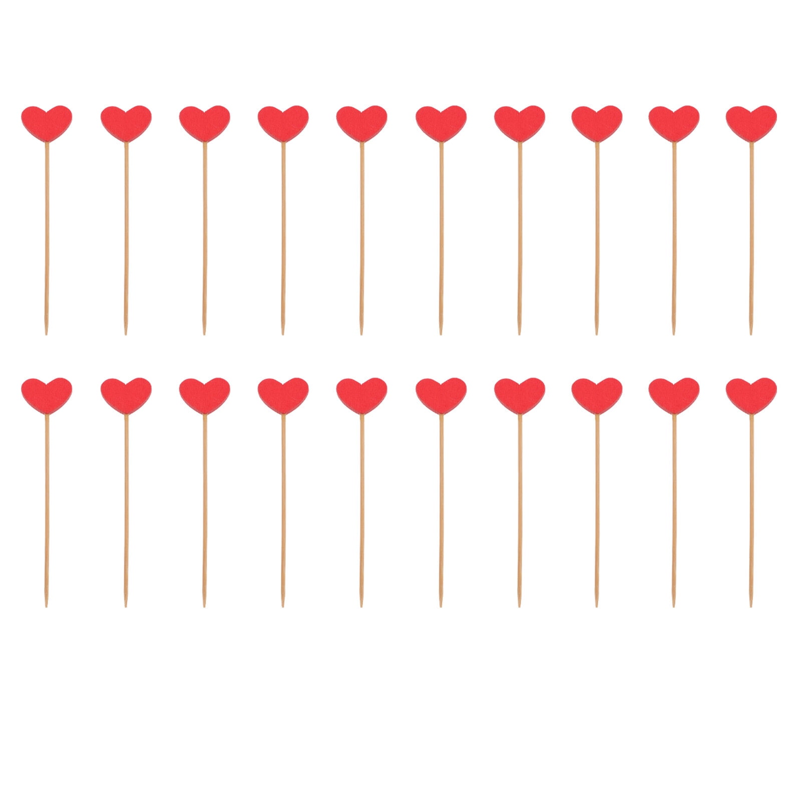 Homemaxs 20Pcs Heartshaped Cupcake Toppers Cake Dessert Toppers