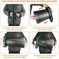 thumbnail image 5 of Boreeman Upgraded Collapsible Stool, Square Portable Stool, Lightweight Yet More Sturdy with Load Capacity 400lbs, Perfect for Camping Fishing Hiking BBQ (Square Black), 5 of 10