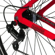 Hyper Bicycles 700c Mens Spin Fit Hybrid Bike, Adults Ages 14+, Black/Red