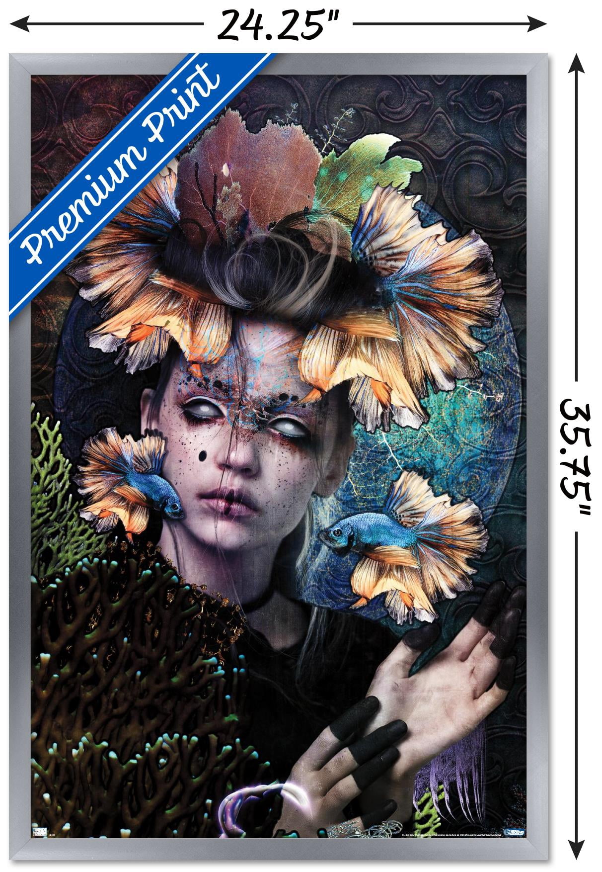 Jena DellaGrottaglia: Cosmic Zodiac - Pisces Wall Poster, 22.375" x 34" Framed