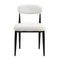 thumbnail image 4 of Morden Fort Boucle White Dining Chairs Set of 2, Mid-Century Boucle Chairs for Kitchen, Reception, Living Room, Apartment, 4 of 6